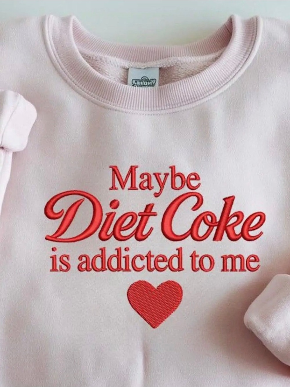 Diet Coke Embroidered Crewneck | Maybe It’s Addicted to Me